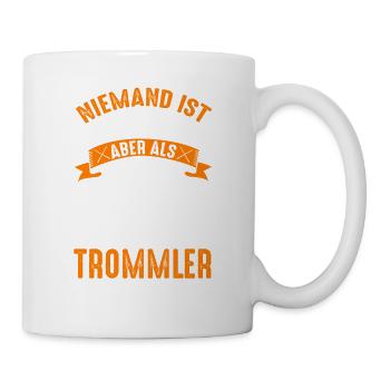 Trommel Musik Trommler Drums Musikband - Tasse - Weiß - Rechts