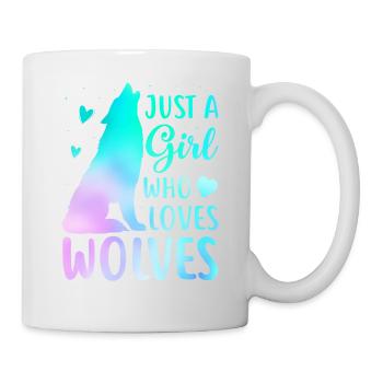 Just A Girl Who Loves Wolves Funny Women Wolf Love - Mug - white - Right