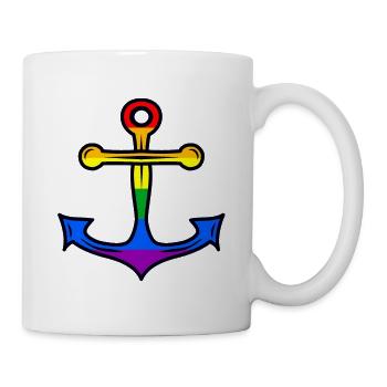 Ancre LGBT Gay Pride - Mug blanc - blanc - Droite