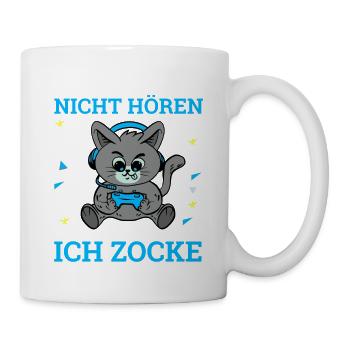 Ich kann dich nicht hören ich zocke Konsole Gaming - Tasse - Weiß - Rechts