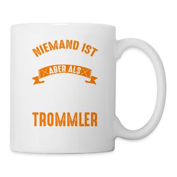 Trommel Musik Trommler Drums Musikband - Tasse - Weiß - Rechts