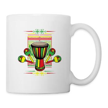 african music colorful by The Manzanita's - Mug - white - Right