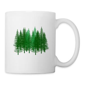 Forest Forests Forester Hunter Gift Idea Fir Tree - Mug - white - Right
