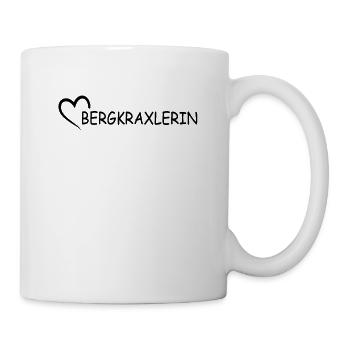 Berg Klettern Trekking Wandern Herz BERGKRAXLERIN - Tasse - Weiß - Rechts