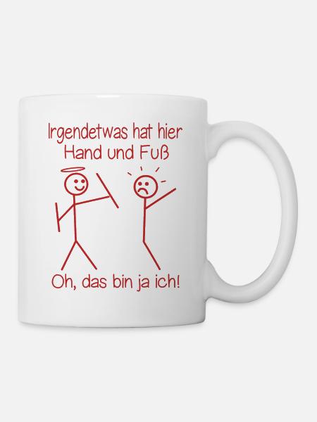 Lustige Strichmännchen Cartoon Comic - Tasse - Weiß