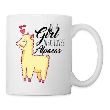 Juste une fille qui aime Alpacas Alpaca femmes femmes - Mug blanc - blanc - Droite
