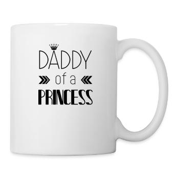 Father daughter little princess proud dad father - Mug - white - Right
