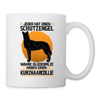 Kurzhaarcollie mein Schutzengel Collie Besitzer - Tasse - Weiß - Rechts
