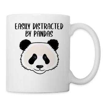 Panda Geschenk Damen Herren Kinder Lustiger Spruch - Tasse - Weiß - Rechts