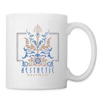 Jugendstil, Arts & Crafts Vintage-1900 - Tasse - Weiß - Rechts