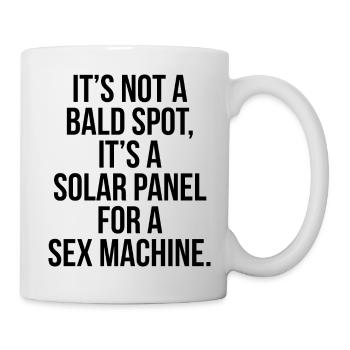 NOT A BALD SPOT BUT A SOLAR PANEL - Mug - white - Right