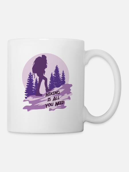 Camping Randonnée sac à dos en plein air - Mug blanc - blanc