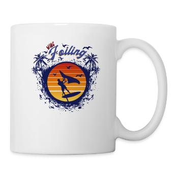 Wing foiling sky wing cadeau - Mug blanc - blanc - Droite