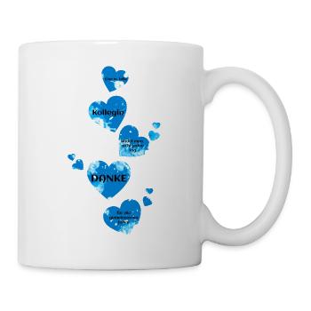 Danke! Abschiedsfeier Arbeit Schule Beruf Geschenk - Tasse - Weiß - Rechts
