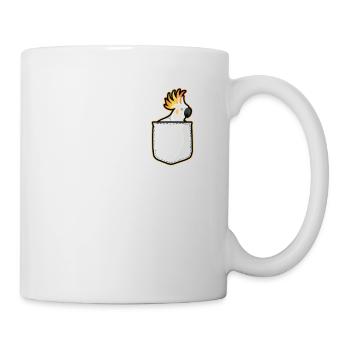 Kakadu Taschenpapagei Vogel - Tasse - Weiß - Rechts