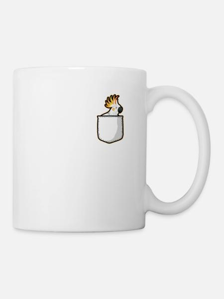 Kakadu Taschenpapagei Vogel - Tasse - Weiß