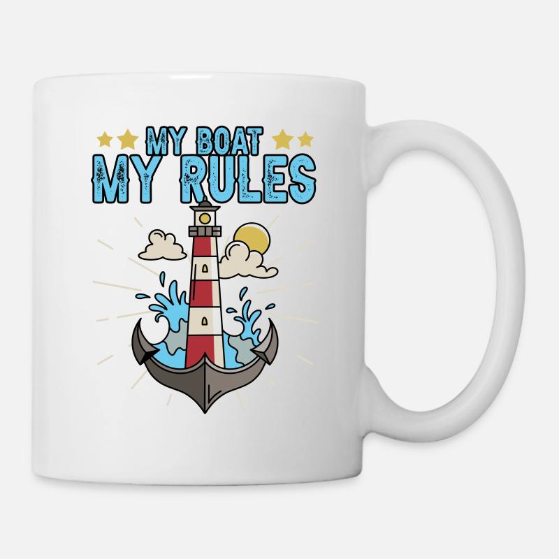 Captain Ship Boat Sailing Harbour Tour Profession - Mug - white