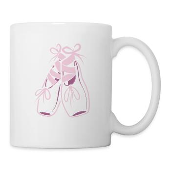 Ballerina Ballet Shoes Cool Toe Dancing - Tasse - Weiß - Rechts