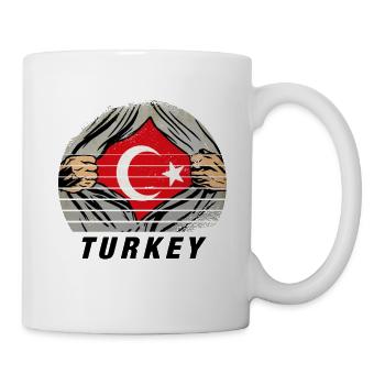 Drapeau turc - Mug blanc - blanc - Droite