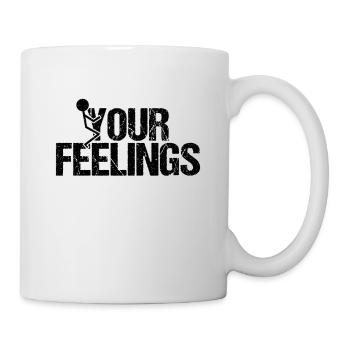 fuck your feelings stickman provocation - Mug - white - Right