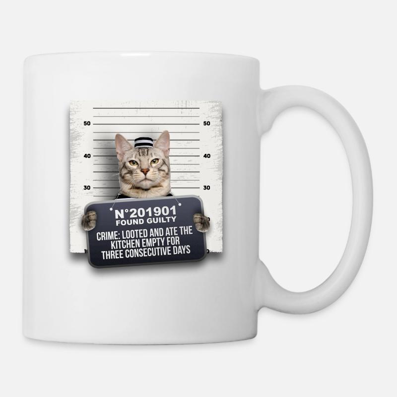 Chat criminel - Mug blanc - blanc