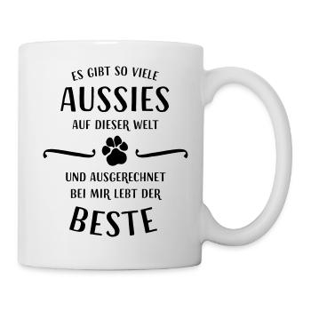 Es gibt so viele Aussies auf dieser Welt... - Tasse - Weiß - Rechts