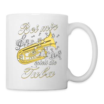 BEI MIR SPIELT DIE TUBA - Tasse - Weiß - Rechts