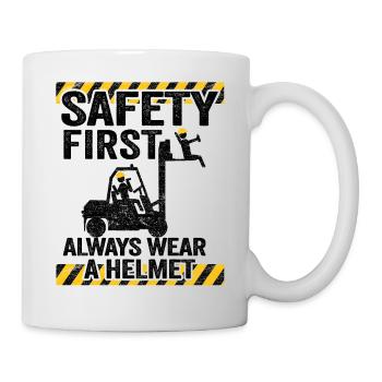 Lustig Gabelstapler Geschenk Staplerfahrer Lager - Tasse - Weiß - Rechts