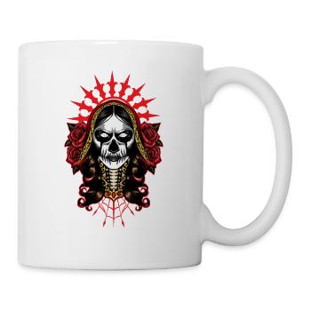 Santa Muerte La Calavera Catrina mit totem Blick - Tasse - Weiß - Rechts