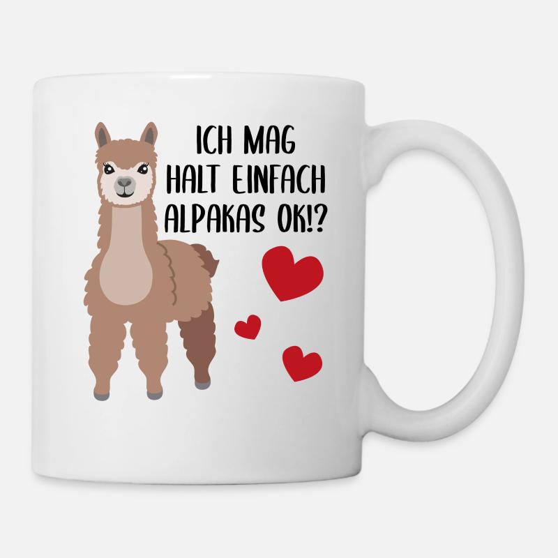 Lama Alpaka Geschenk Lustiger Spruch Witzig - Tasse - Weiß