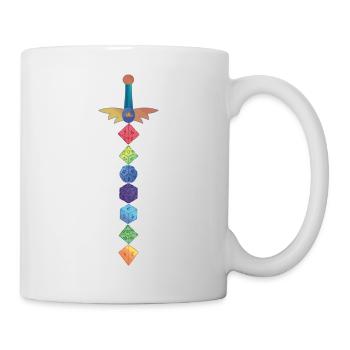 Polyhedral Dice Sword Fantasy Role-Playing Game - Mug blanc - blanc - Droite