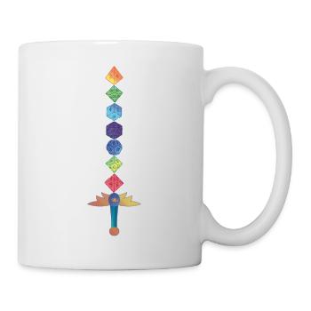 Polyhedral Dice Sword Fantasy Role-Playing Game - Mug blanc - blanc - Droite
