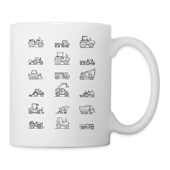 Agriculture Machines Tractor Identification Farmer - Mug - white - Right