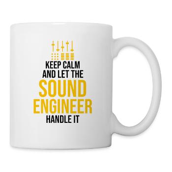Restez calme Laissez l’ingénieur du son avec - Mug blanc - blanc - Droite