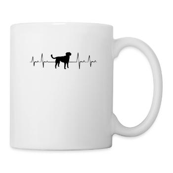 Kleiner Münsterländer Herzschlag Hunde Geschenk - Tasse - Weiß - Rechts