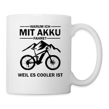 E-Bike E-Mtb Elektrofahrrad Ebike - Tasse - Weiß - Rechts