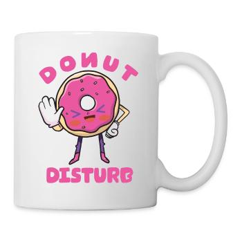 Funny Donut Disturb - Candy And Sweets Lover - - Mug blanc - blanc - Droite