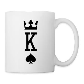 King And Queen Skull - 1 Of 2 Card Heart Couples - Mug blanc - blanc - Droite