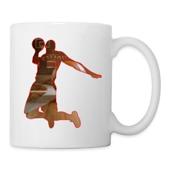 Basketball Baller Dunker Silhouette - Tasse - Weiß - Rechts