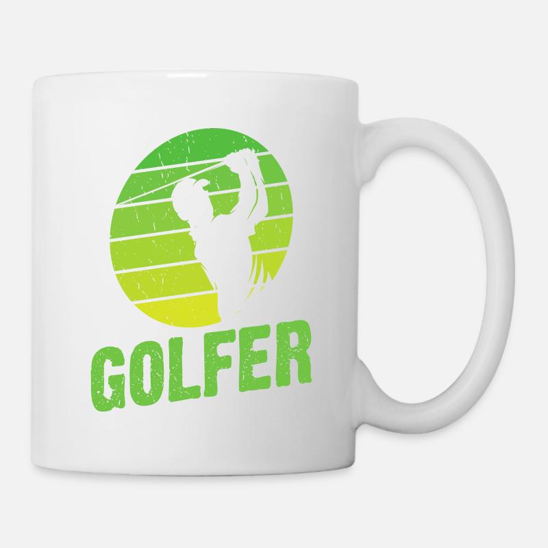 Golf golf golf golf cadeau - Mug blanc - blanc