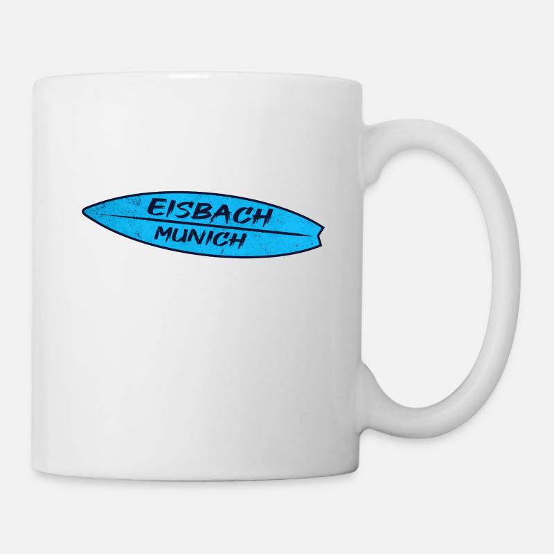 Eisbach München - Tasse - Weiß