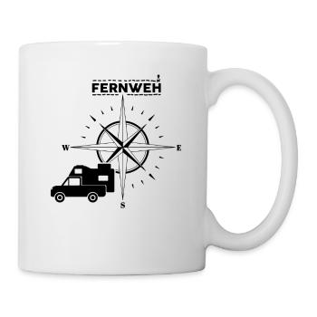 Pickup mit Wohnkabine Absetzkabine Fernweh - Tasse - Weiß - Rechts