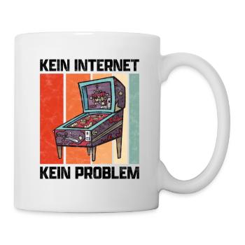Pinball kein Internet lustiger Flipperautomat - Tasse - Weiß - Rechts