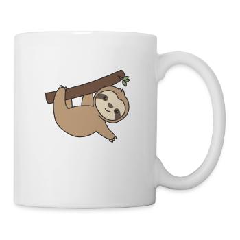 Paresseux drôle de relaxe doux animaux pour les enfants - Mug blanc - blanc - Droite