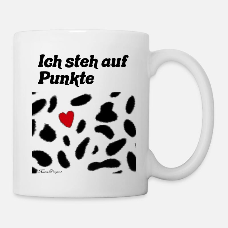 Punkte, Dalmatiner Knabstupper Hund Pferd mit Herz - Tasse - Weiß