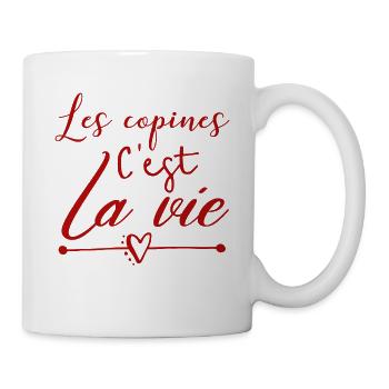 Les copines t shirt humour - Mug blanc - blanc - Droite
