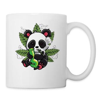 Cute Panda Smoking Weed - Tasse - Weiß - Rechts