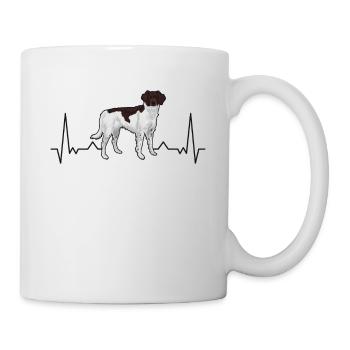 Small Münsterländer heartbeat dog hunting dog - Mug - white - Right