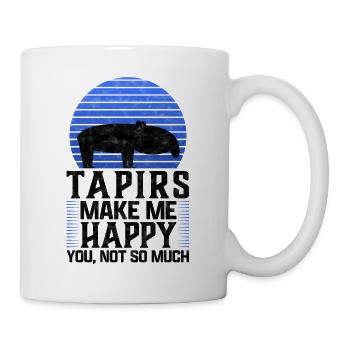 Les tapirs me rendent heureux les mammifères sort - Mug blanc - blanc - Droite