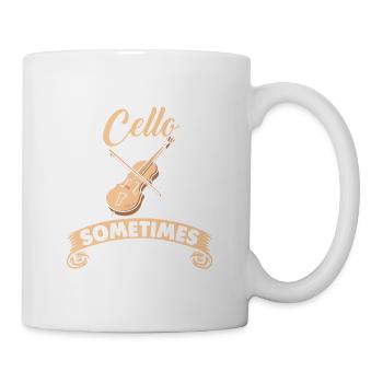 Violoncello Cello Cellospieler Cellist Jazz Musik - Tasse - Weiß - Rechts